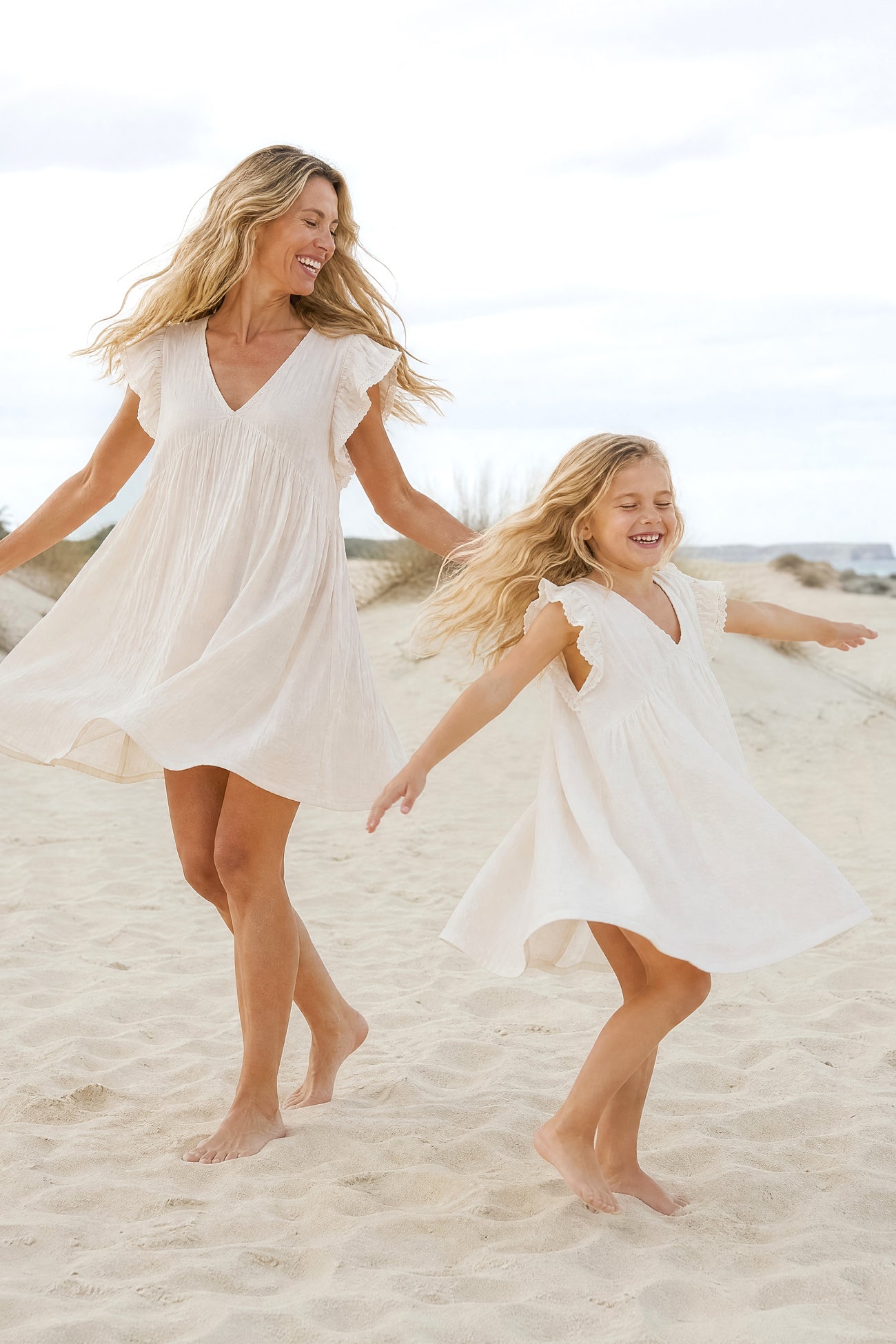 Ibzmode Kids Dress Luni Ivory bohemian girls dress