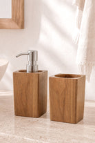 Ibzhome Wooden Cup Square houten badkameraccessoire in bohemian stijl