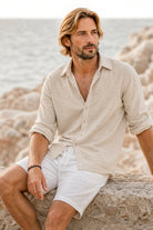 Isla Ibiza Bonita Short Carlos White mens summer outfit