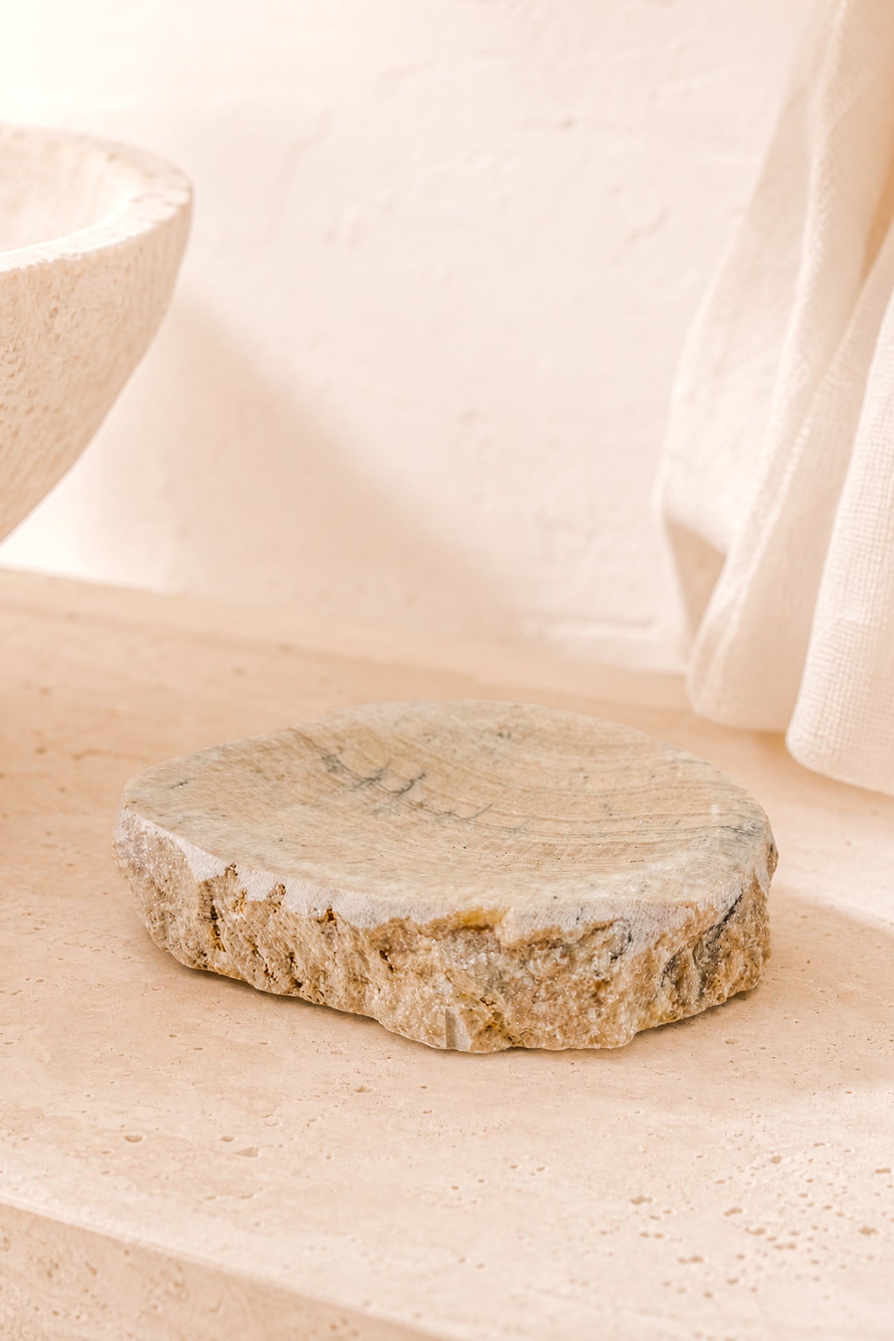 Ibzhome Marble Soap Tray marmeren zeephouder voor bohemian badkamer