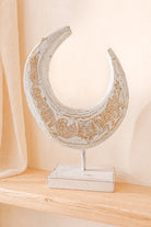 Ibzhome Ibiza Moon Sculpture White decoratief maanbeeld voor bohemian interieur