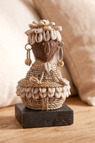 Ibizamode handcrafted little sahara boho doll with shell details in bohemian interior