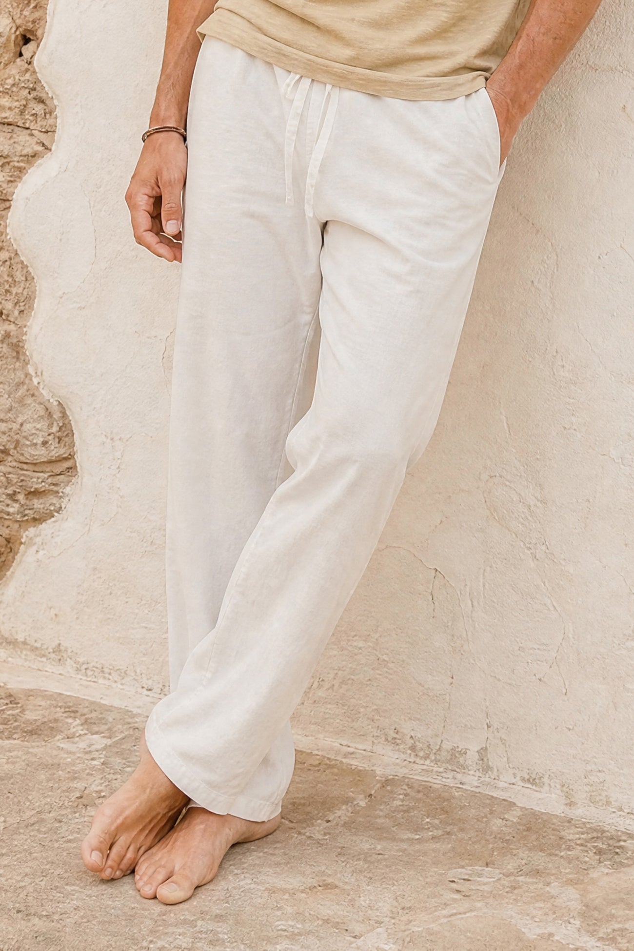 Isla Ibiza Bonita Pants Alejandro White mens summer pants