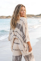 Ibizamode Pants Mega Maraluna Ivory with airy ombre look and flowy summer fit