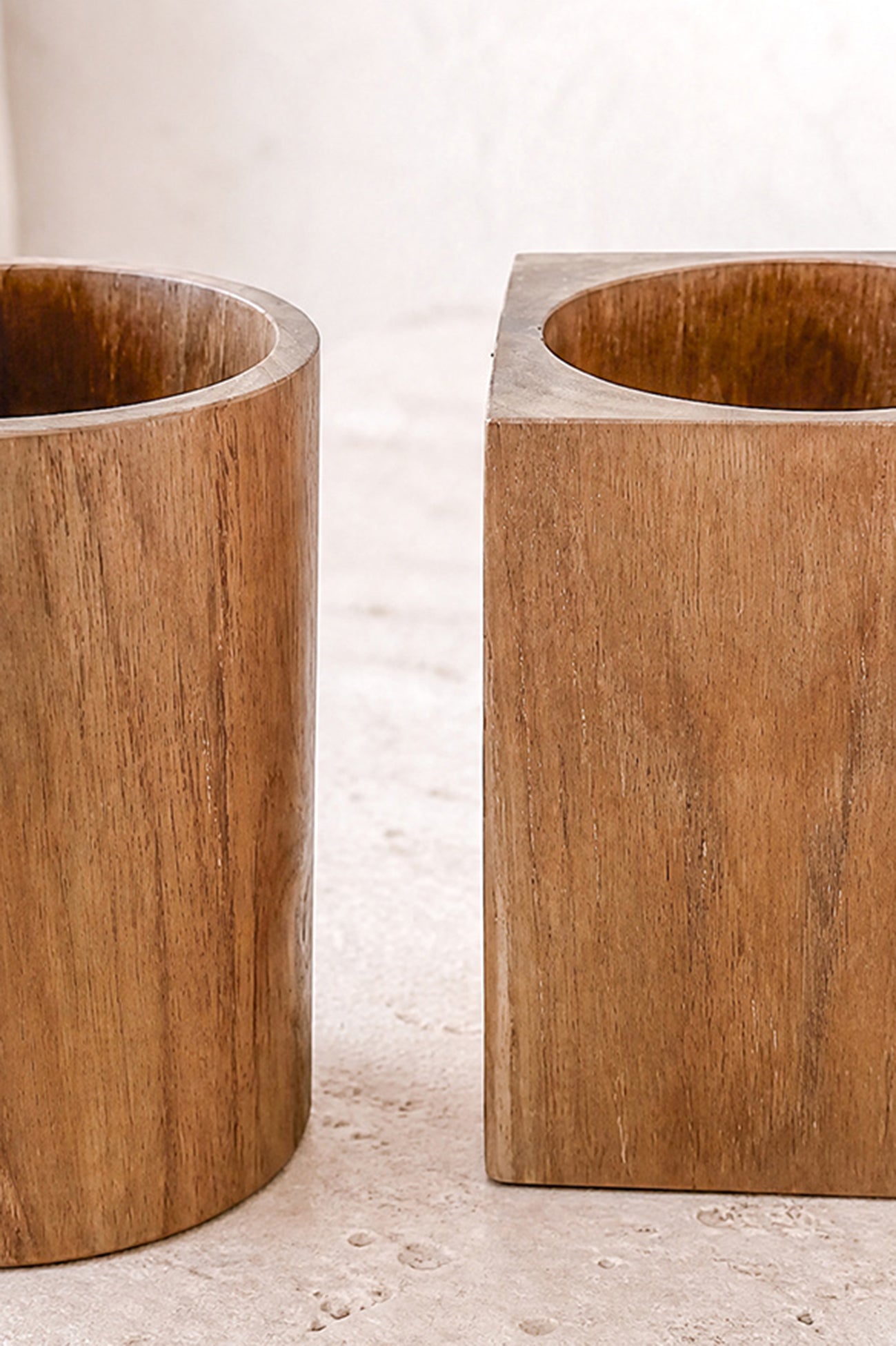 Ibzhome Wooden Cup Square houten badkameraccessoire in bohemian stijl