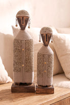 Ibizamode handcrafted nomad beaded doll in natural bohemian interior styling