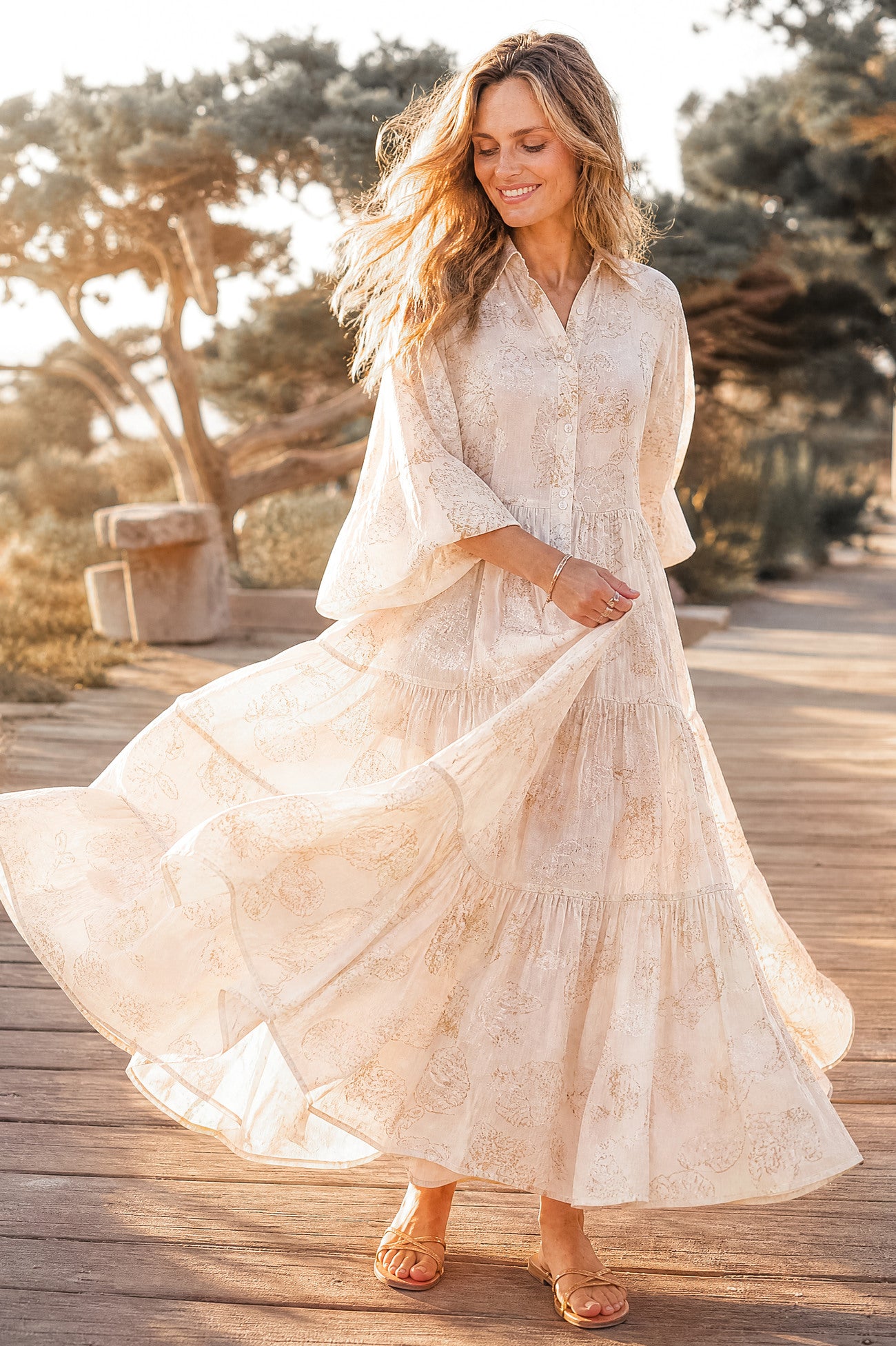 Ibzmode Dress Livana Lumira Ivory bohemian summer dress