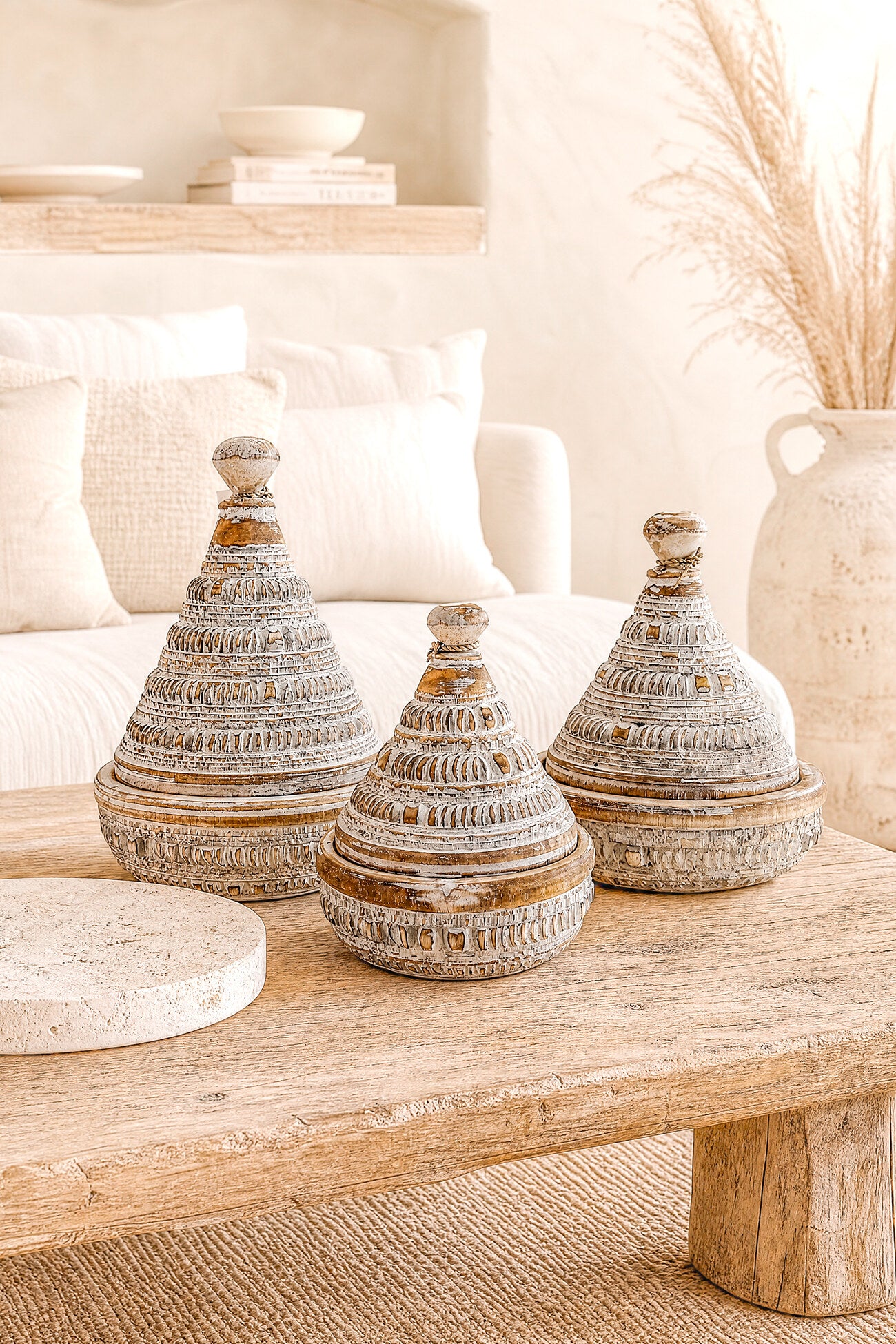 Ibzhome Boho Tajin Box Brown decoratief houten woonaccessoire