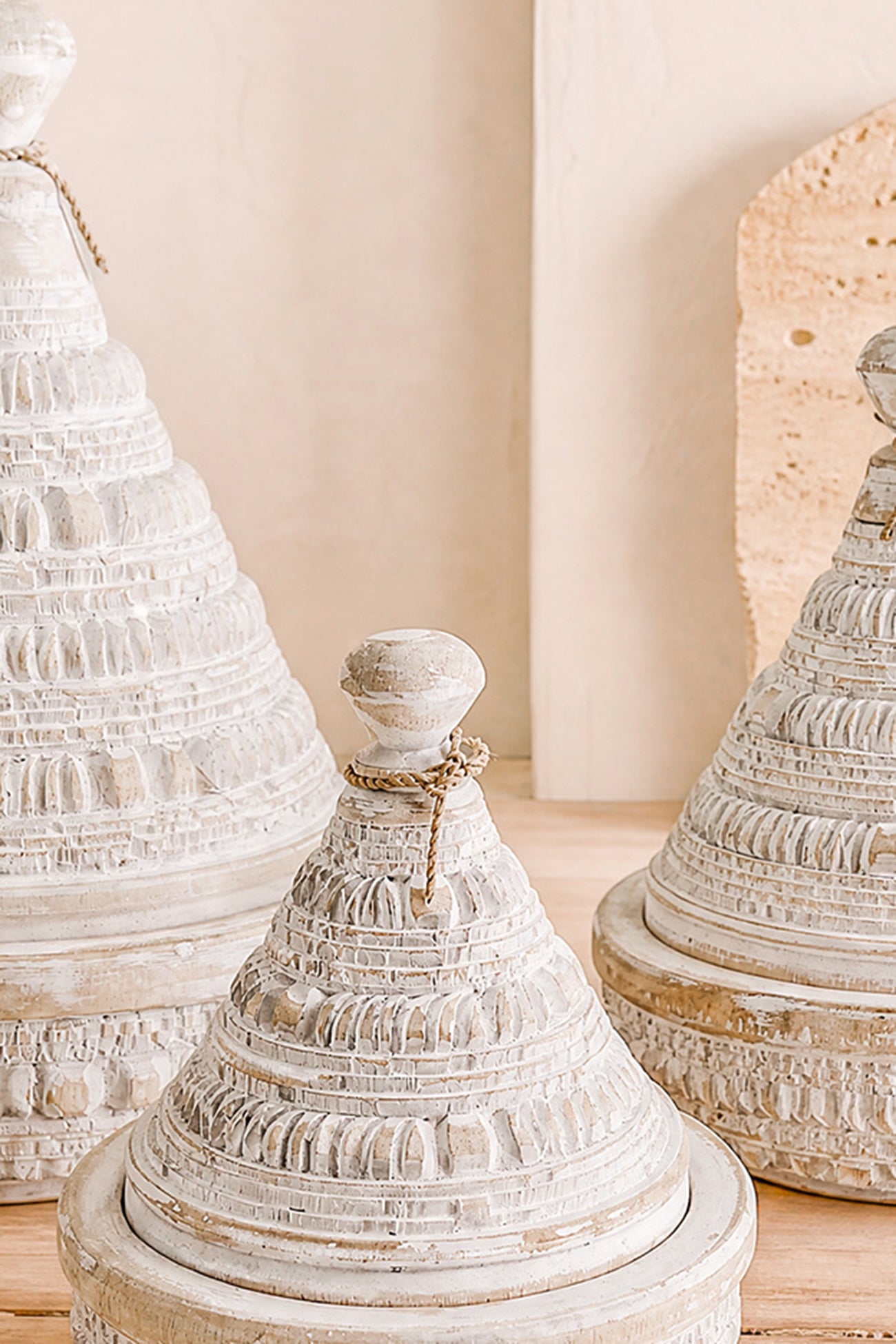Ibzhome Boho Tajin Box White decoratief houten woonaccessoire