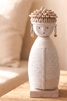 Ibizamode handcrafted white boho soul doll with shell details in bohemian interior