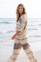 Ibizamode Pants Mega Maraluna Ivory with airy ombre look and flowy summer fit