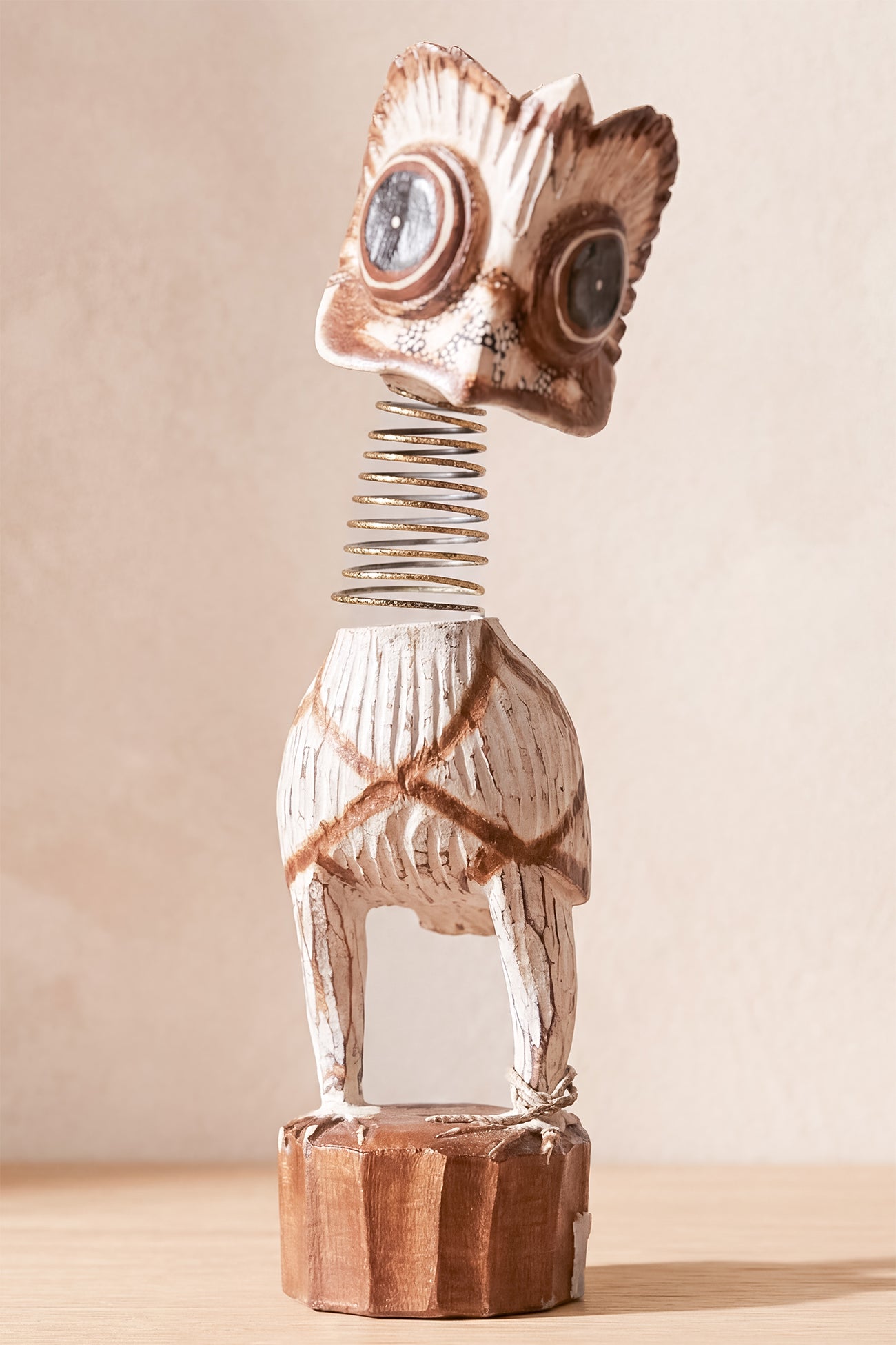 Ibizamode handcrafted white bali bird decor in bohemian interior styling