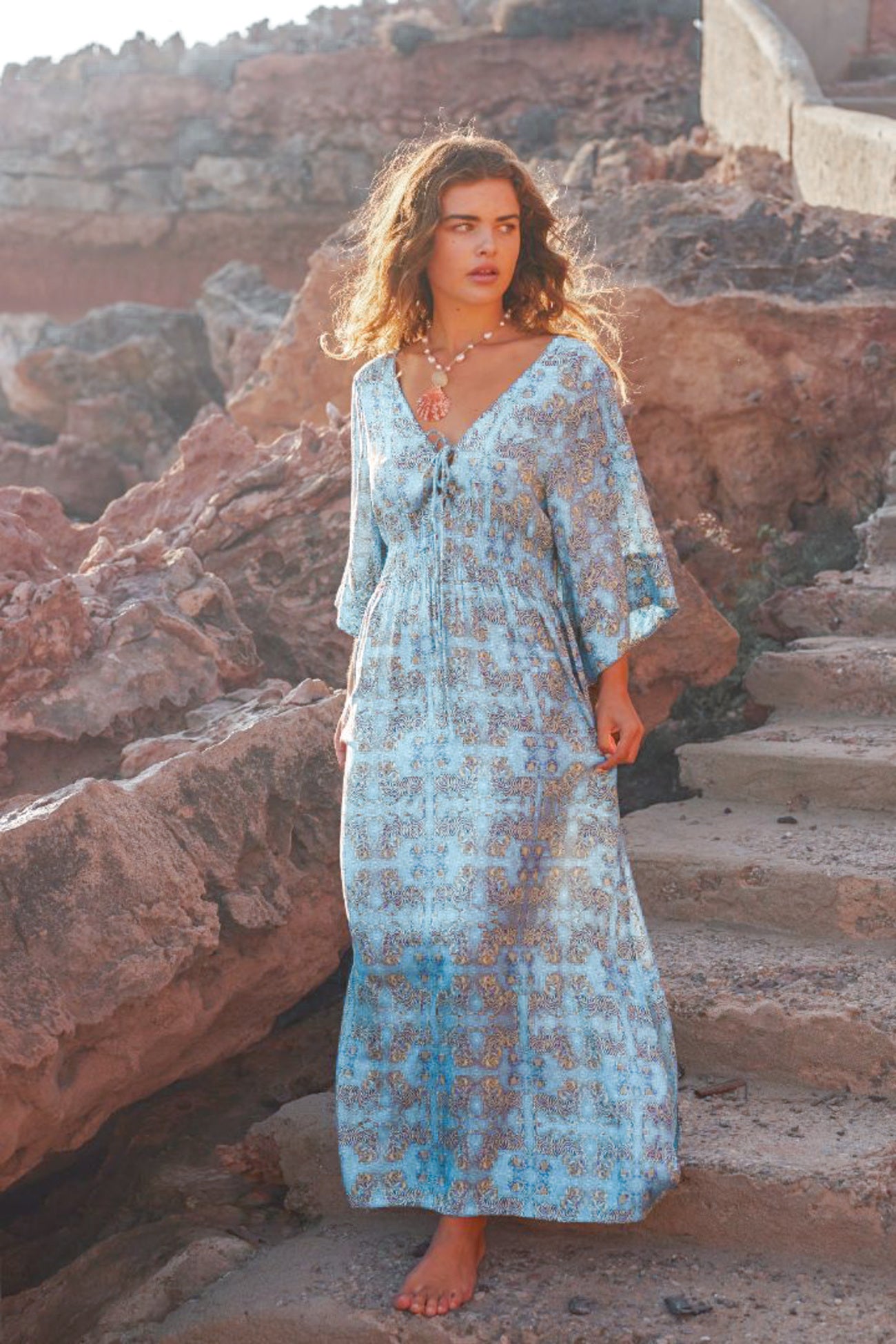 Bohemian jurk in print van Isla Ibiza, Brands of Ibiza