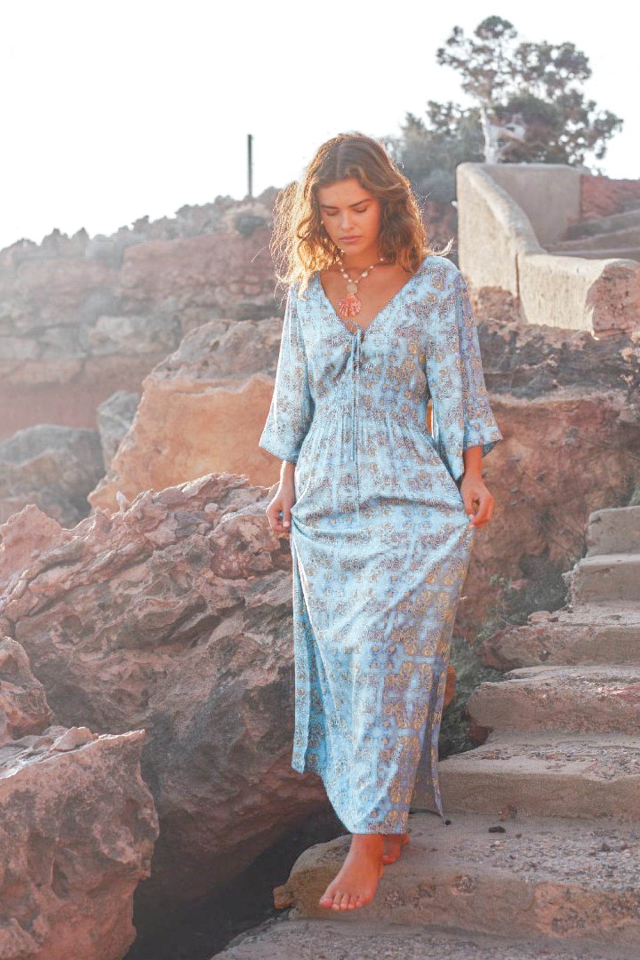 Bohemian jurk in print van Isla Ibiza, Brands of Ibiza