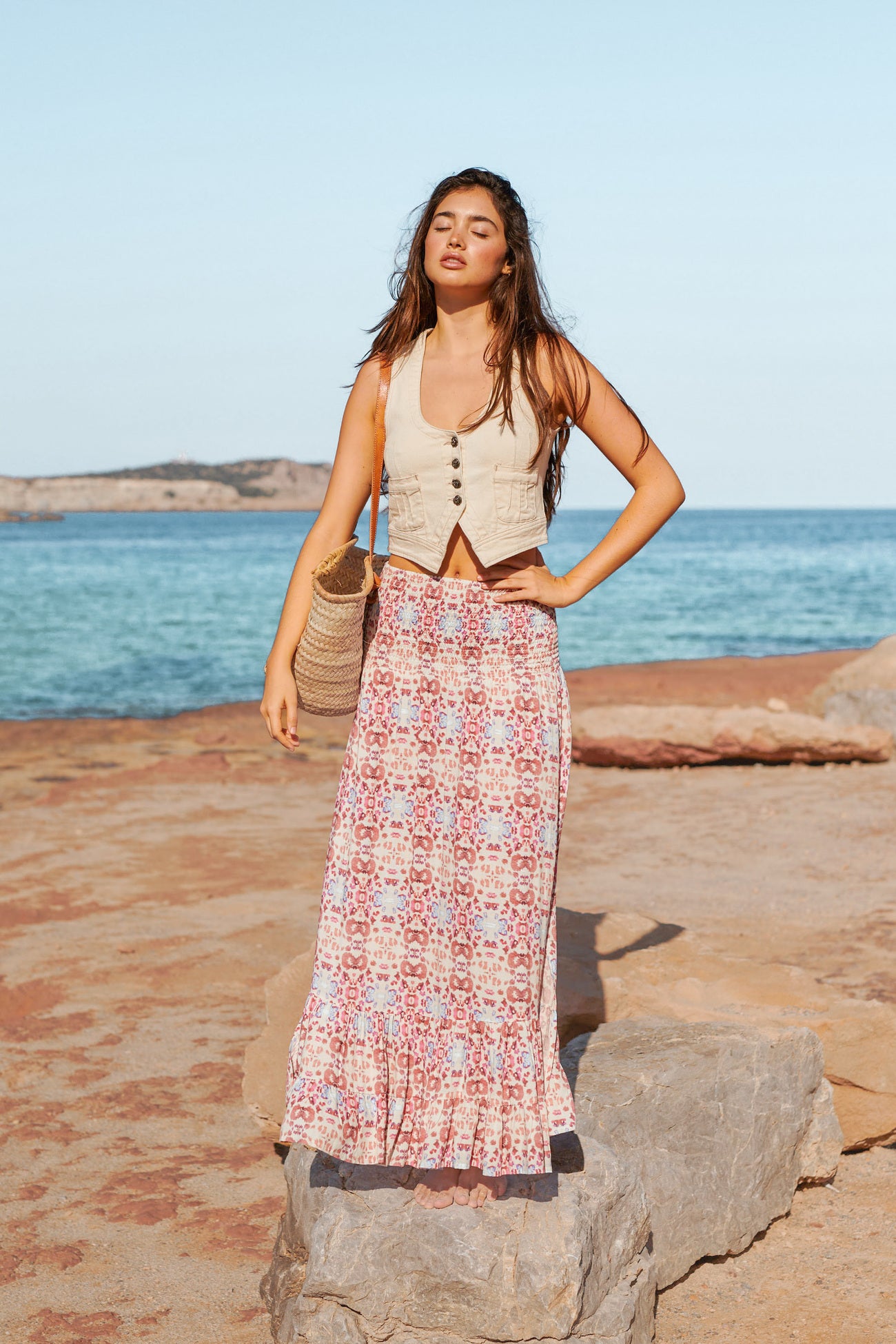 Bohemian rok in print van Isla Ibiza, Brands of Ibiza