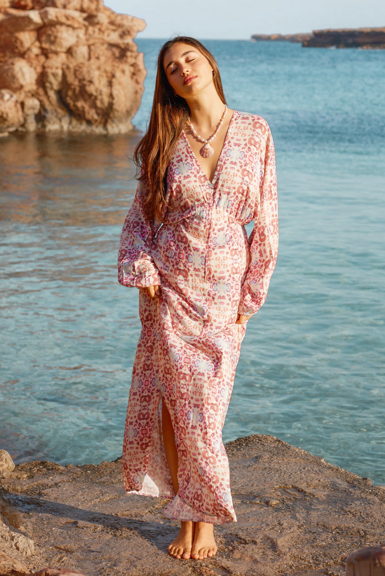 Bohemian jurk in print van Isla Ibiza, Brands of Ibiza