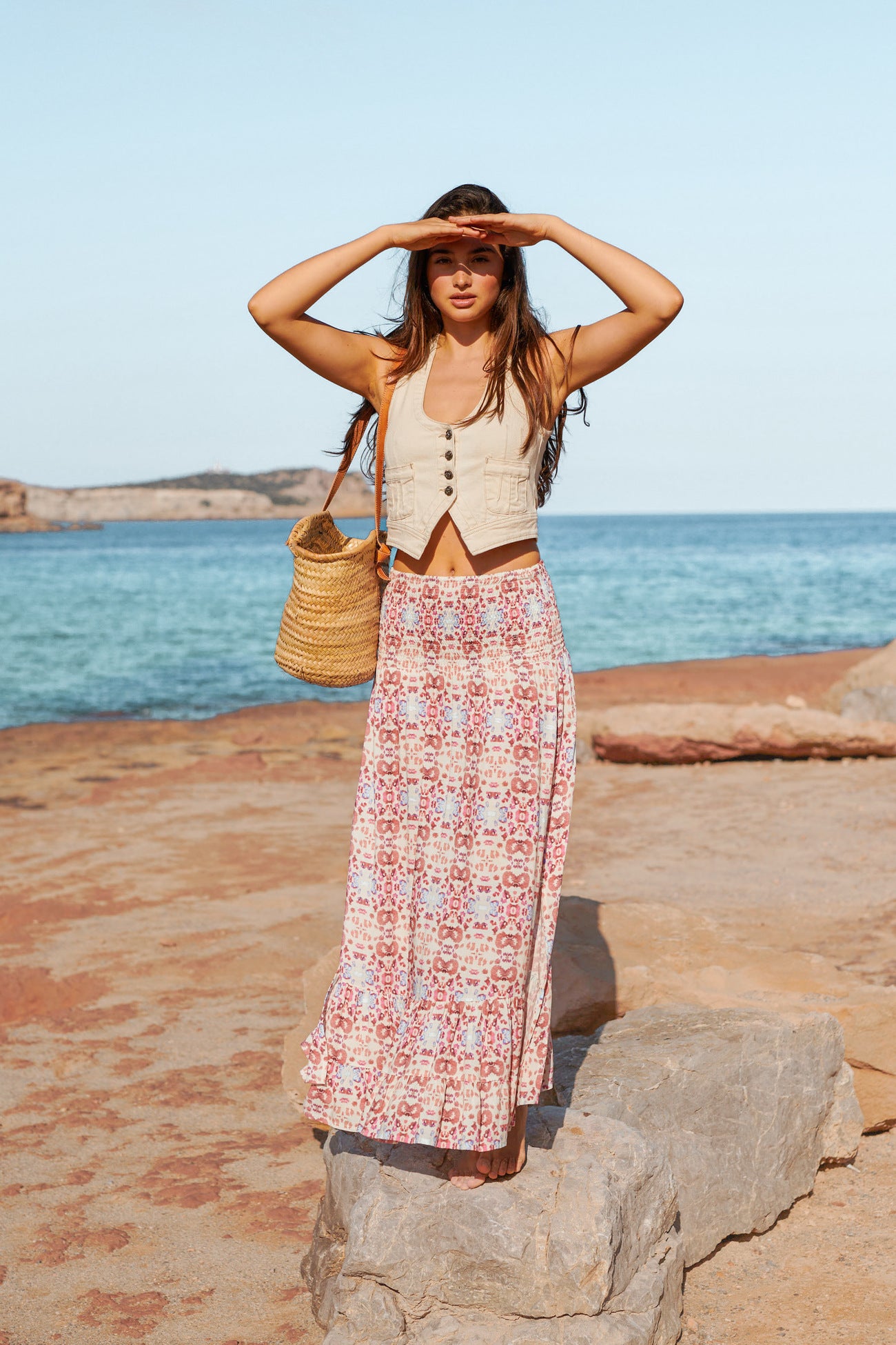 Bohemian rok in print van Isla Ibiza, Brands of Ibiza