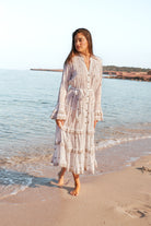 Bohemian jurk in white van Isla Ibiza, Brands of Ibiza