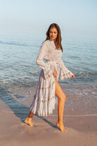 Bohemian jurk in white van Isla Ibiza, Brands of Ibiza