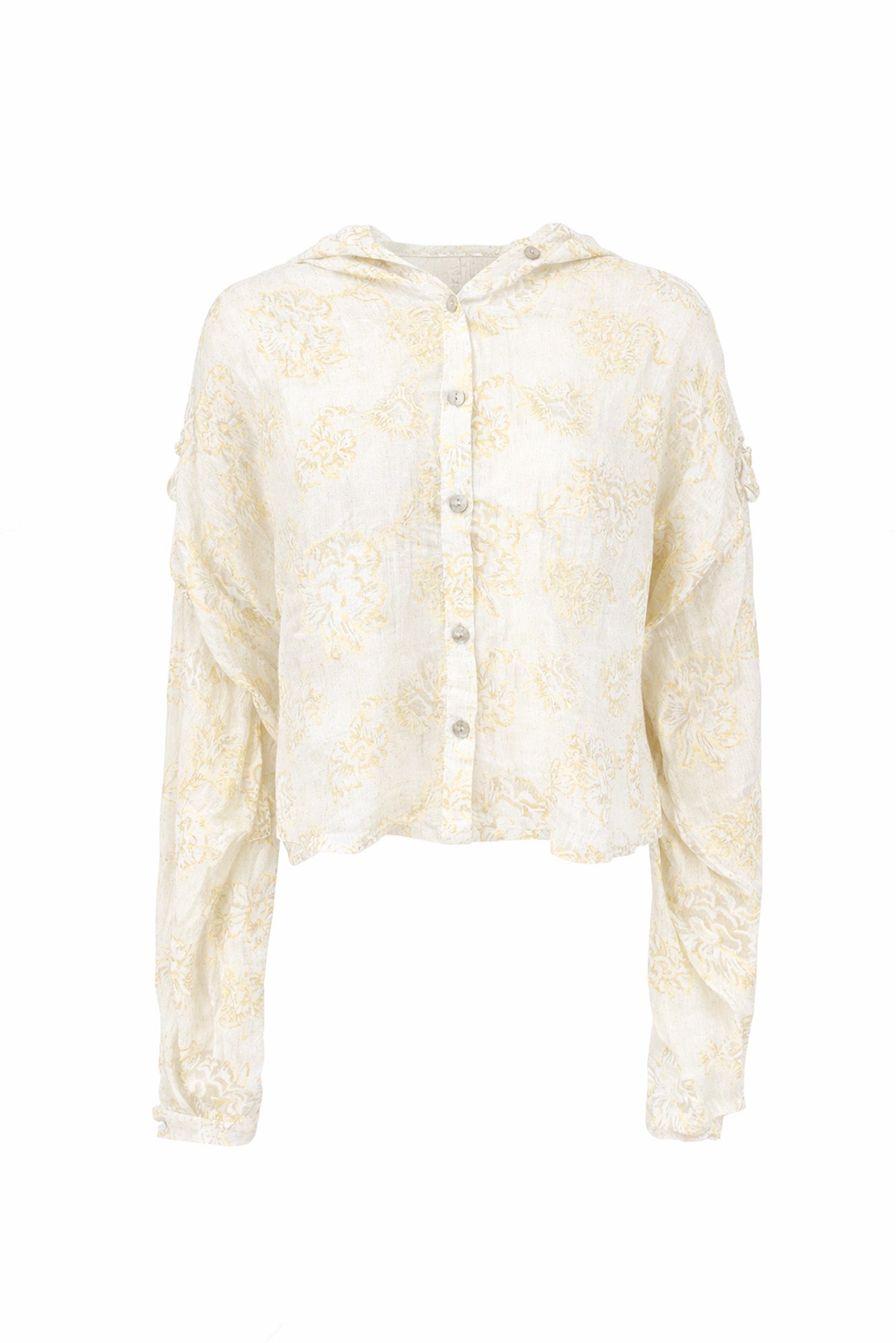 Ibzmode Blouse Amira Lumira Ivory with golden foil details