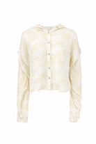 Ibzmode Blouse Amira Lumira Ivory with golden foil details