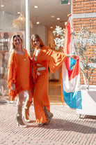 Ibzmode Pantalon Lirena Orange wide leg pants for King's Day and football events