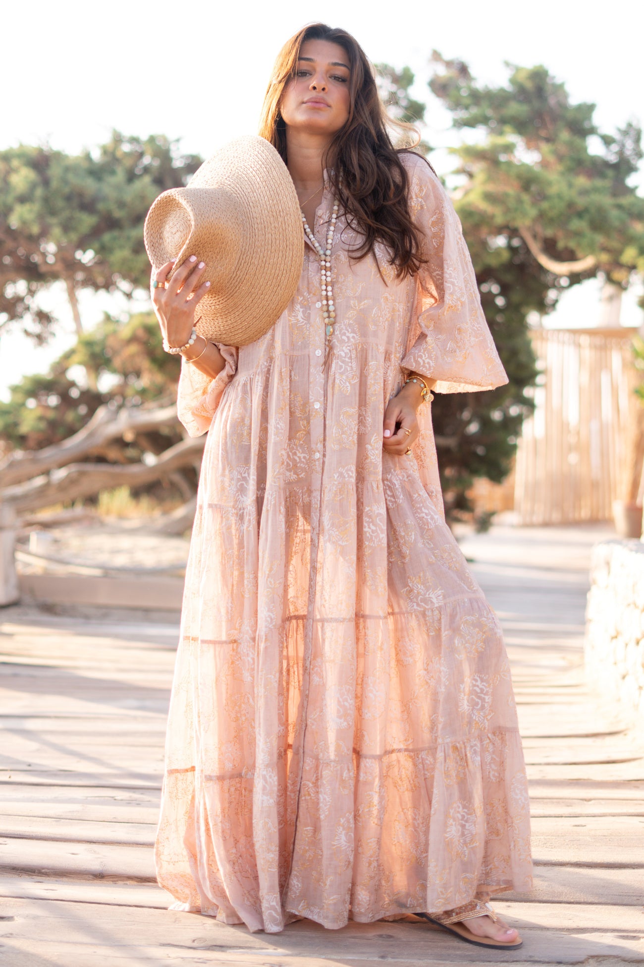Ibzmode Dress Livana Lumira Old Pink bohemian summer dress