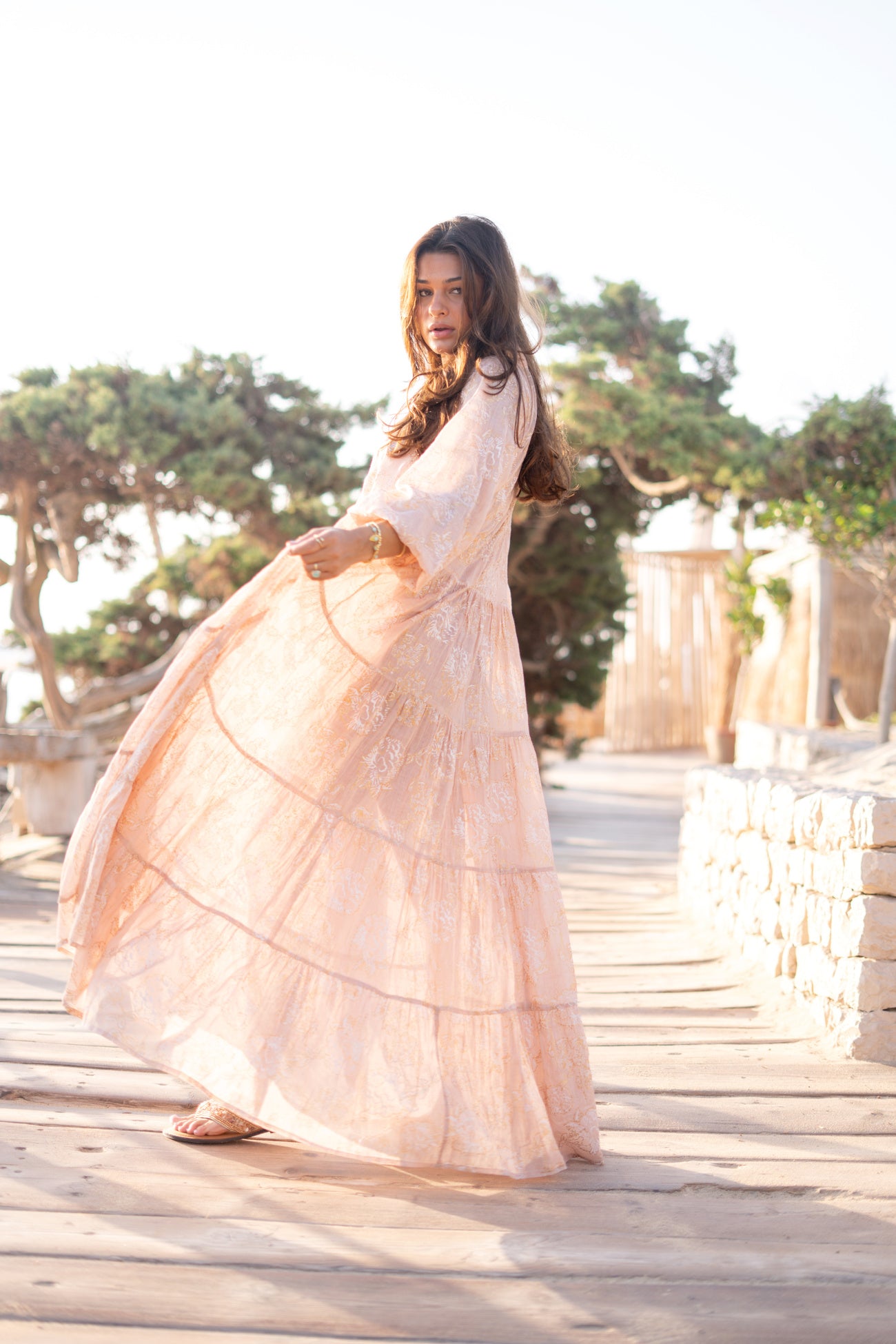Ibzmode Dress Livana Lumira Old Pink bohemian summer dress