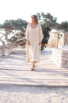 Ibzmode Long Kaftan Vayla Lumira Ivory luxury bohemian beachwear