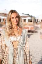 Ibzmode Short Kimono Flora Miranza Mint beach kimono