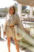 Ibizamode beige cotton resort top