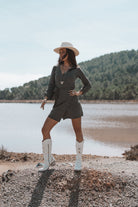 Vestido bohemio en color caqui de MOOST Wanted, Brands of Ibiza