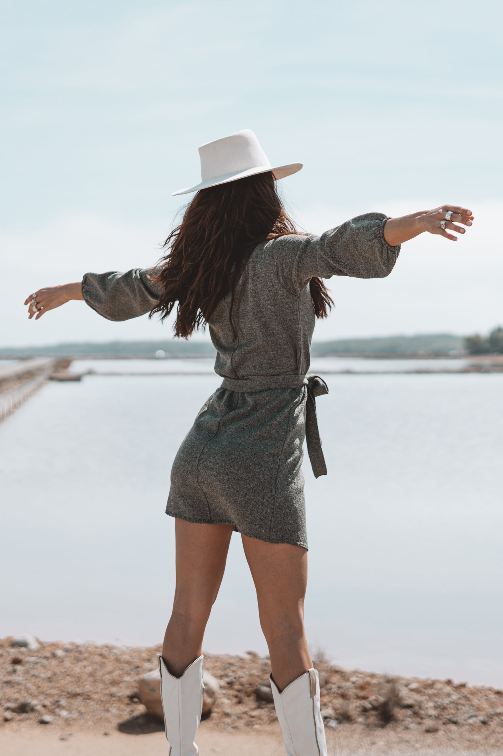 Vestido bohemio en color caqui de MOOST Wanted, Brands of Ibiza