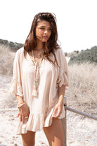 Ibizamode Tunic Liv Ivory with airy summer fit and relaxed beachwear look