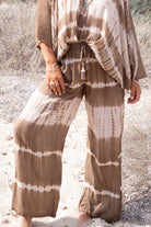 Ibizamode Pants Mega Maraluna Taupe with airy ombre look and flowy summer fit
