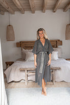 Kimono bohème anthracite foncé de la marque ibzmode, Brands of Ibiza