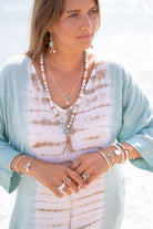Ibizamode Kaftan Milla Maraluna Mint with airy ombre look and relaxed beach fit