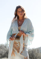 Ibizamode Skirt Varlota Isalea Mint floral midi skirt