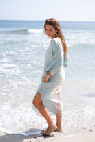 Ibizamode Kaftan Milla Maraluna Mint with airy ombre look and relaxed beach fit