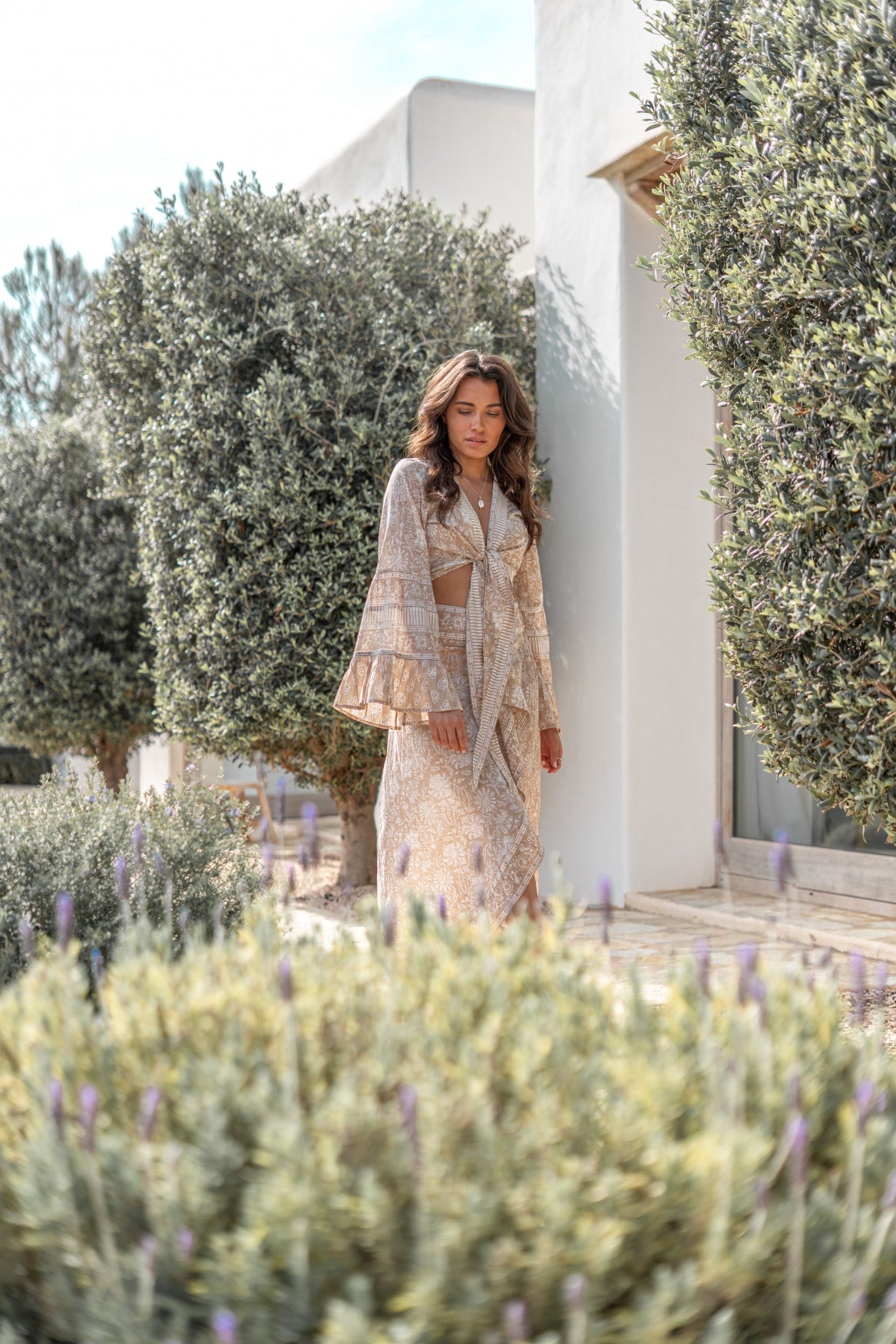 Bohemian rok in natural van ibzmode, Brands of Ibiza