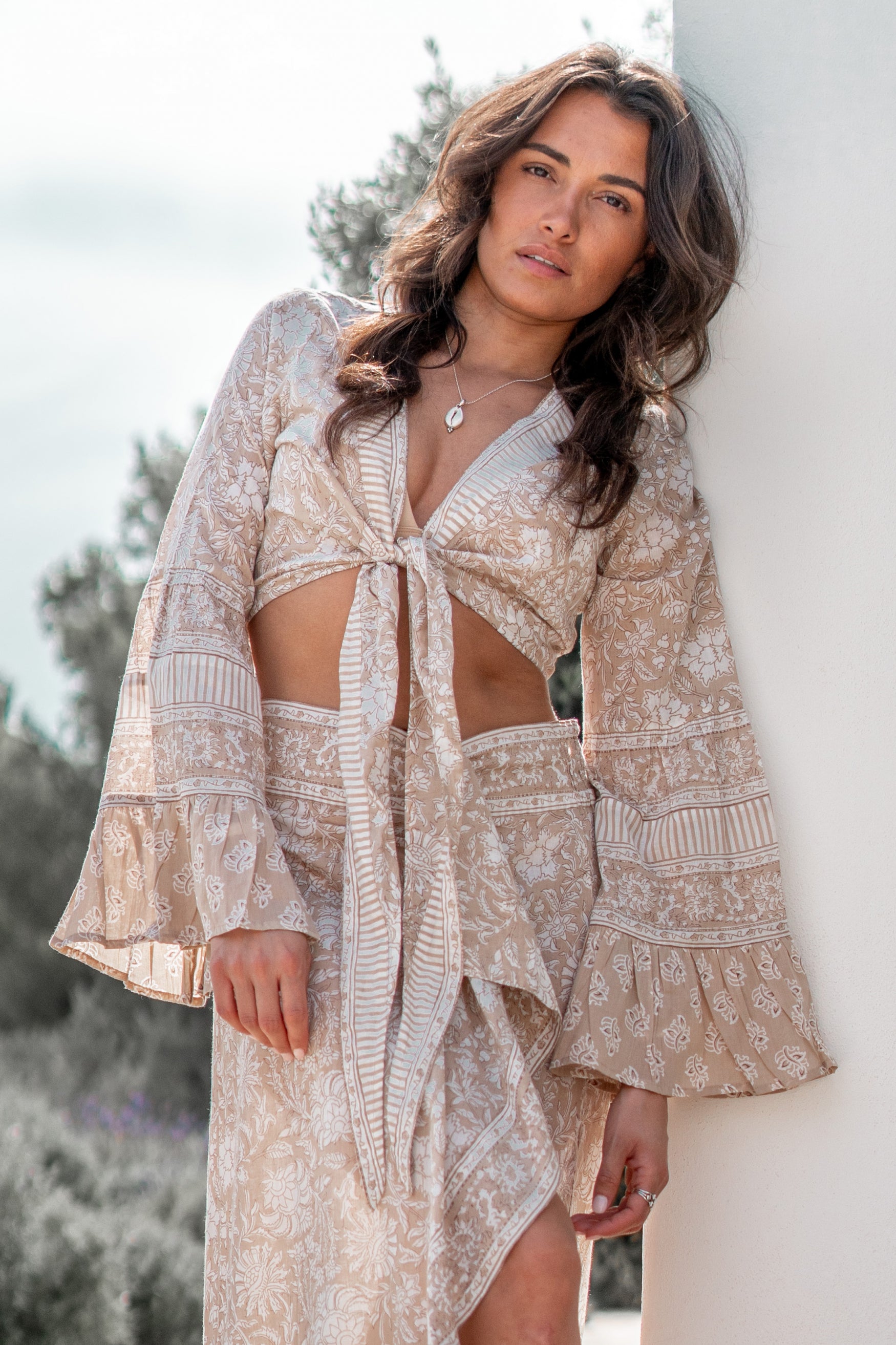 Bohemian top in mint van ibzmode, Brands of Ibiza