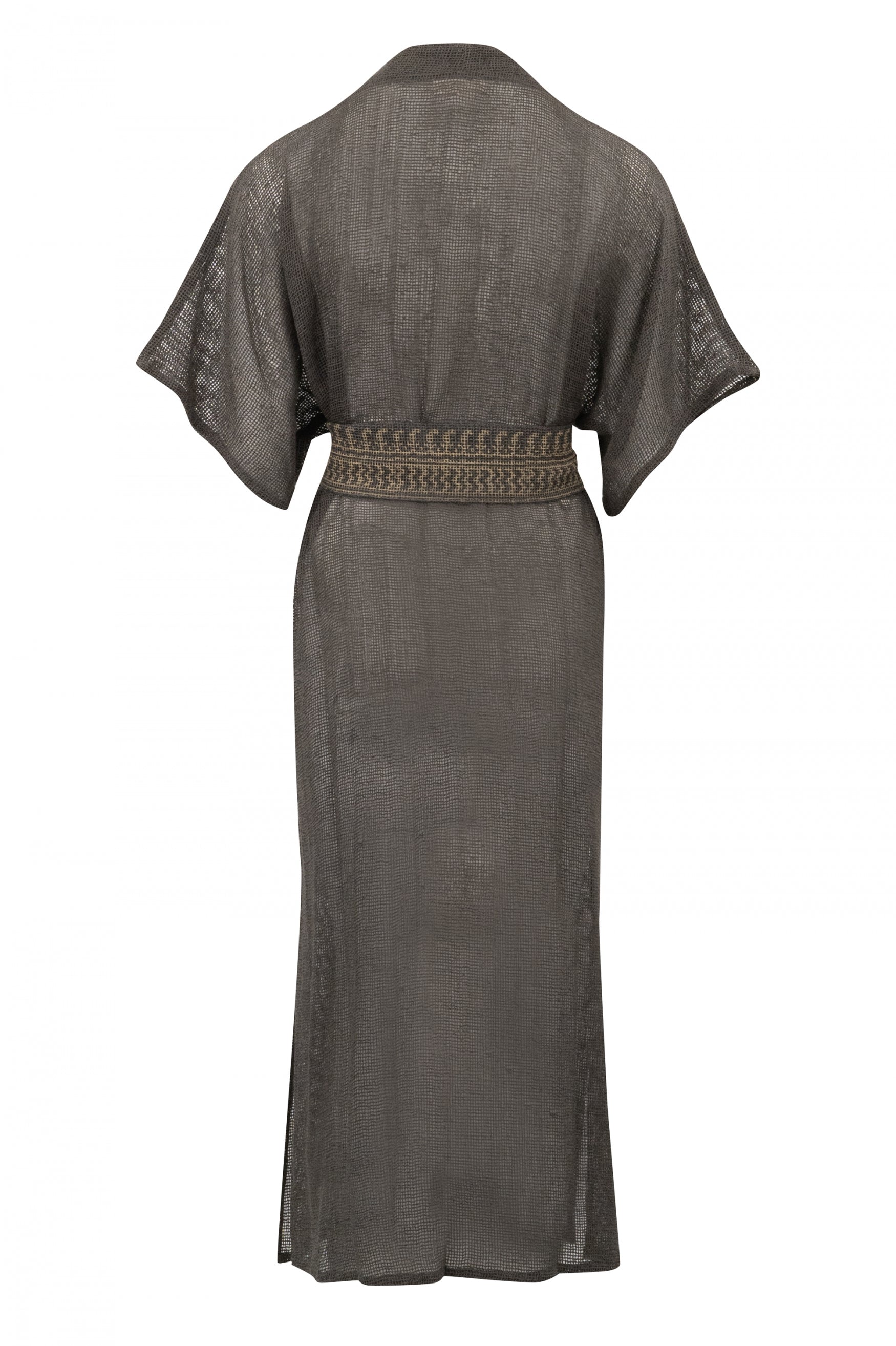 Bohemian kimono in dark antraciet van ibzmode, Brands of Ibiza