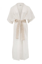 Bohemian kimono in white van ibzmode, Brands of Ibiza