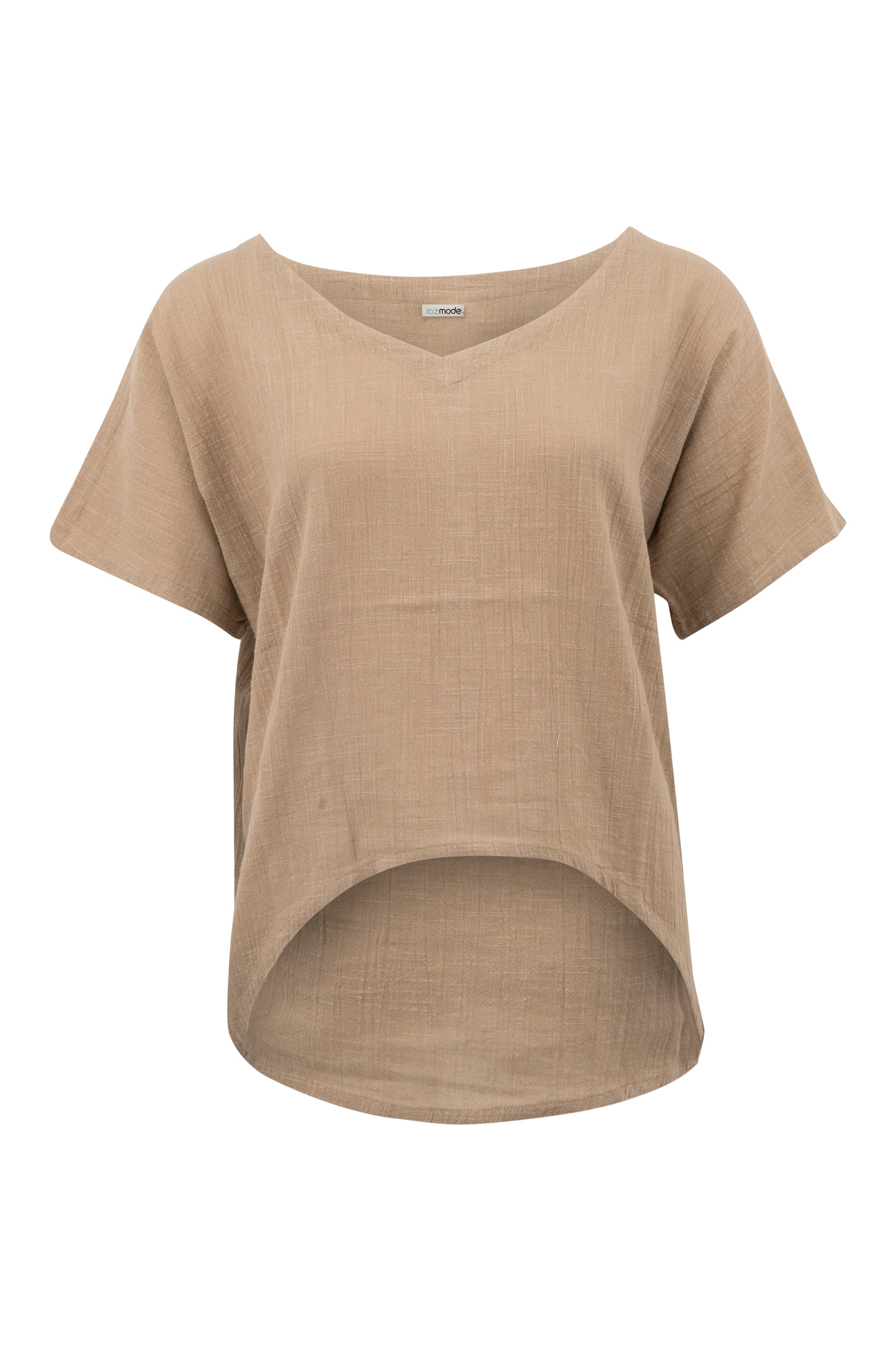 Bohemian top in sand van ibzmode, Brands of Ibiza