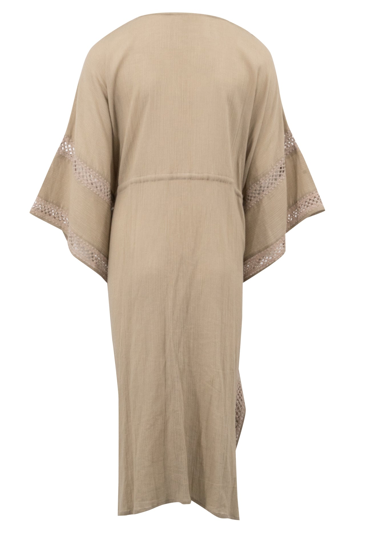Bohemian kimono in taupe van ibzmode, Brands of Ibiza