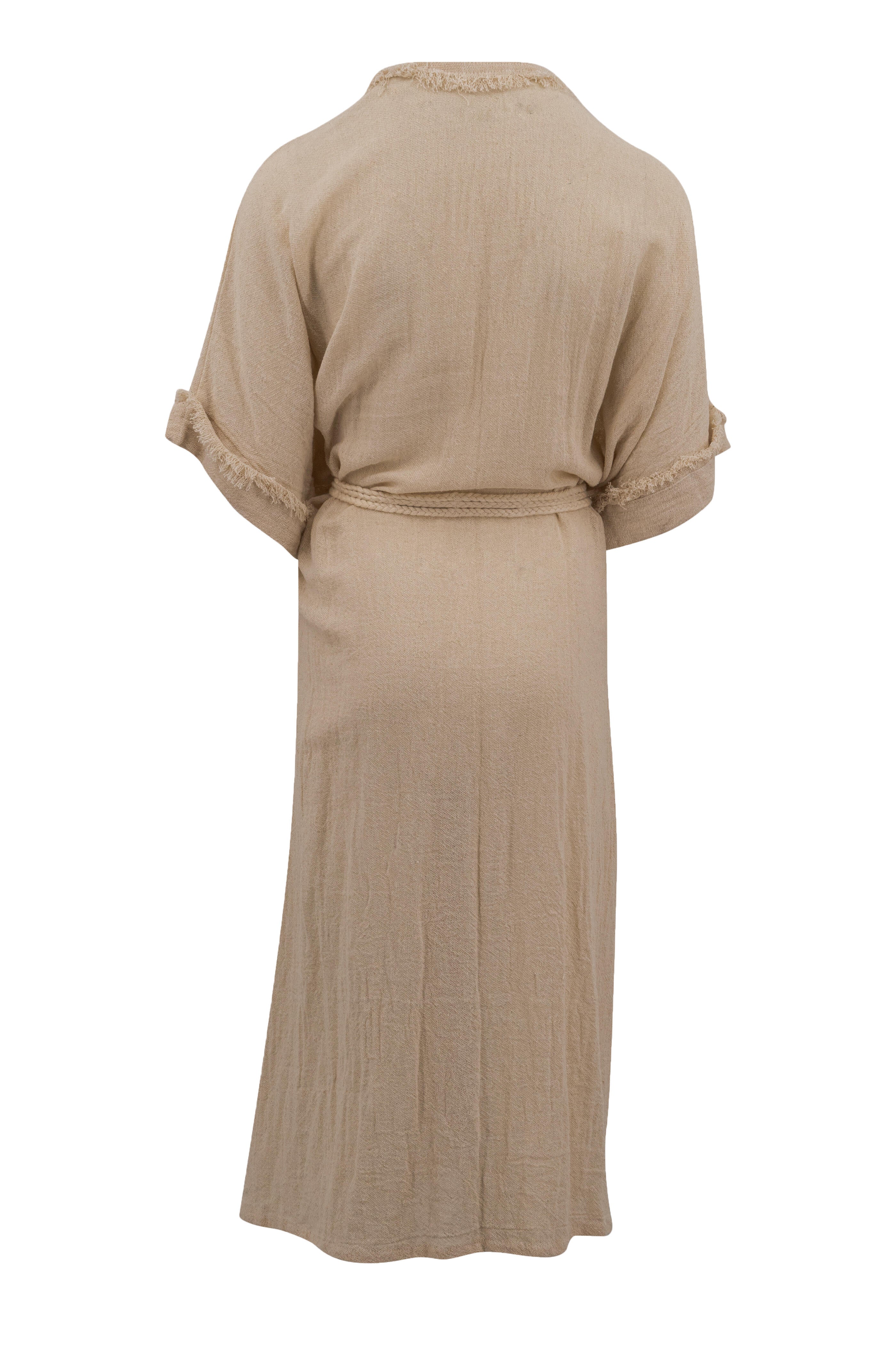 Bohemian kimono in taupe van ibzmode, Brands of Ibiza