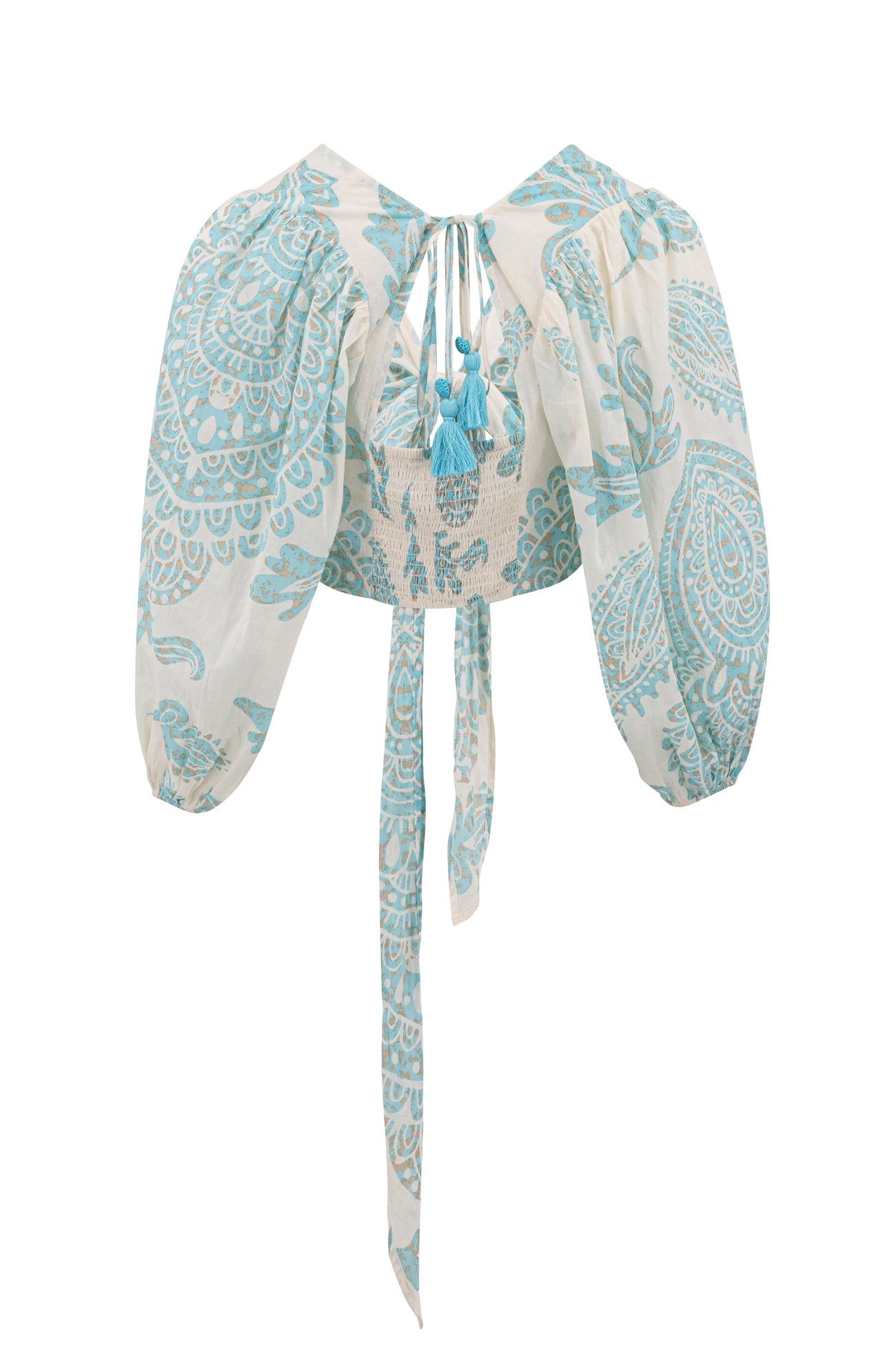 Bohemian top in aqua van ibzmode, Brands of Ibiza