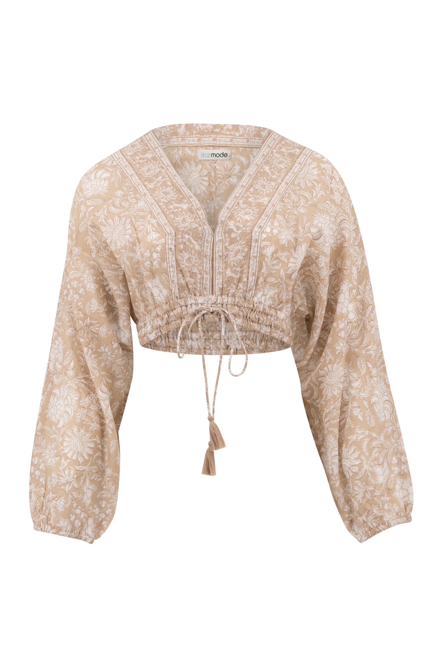 Bohemian blouse in natural van ibzmode, Brands of Ibiza