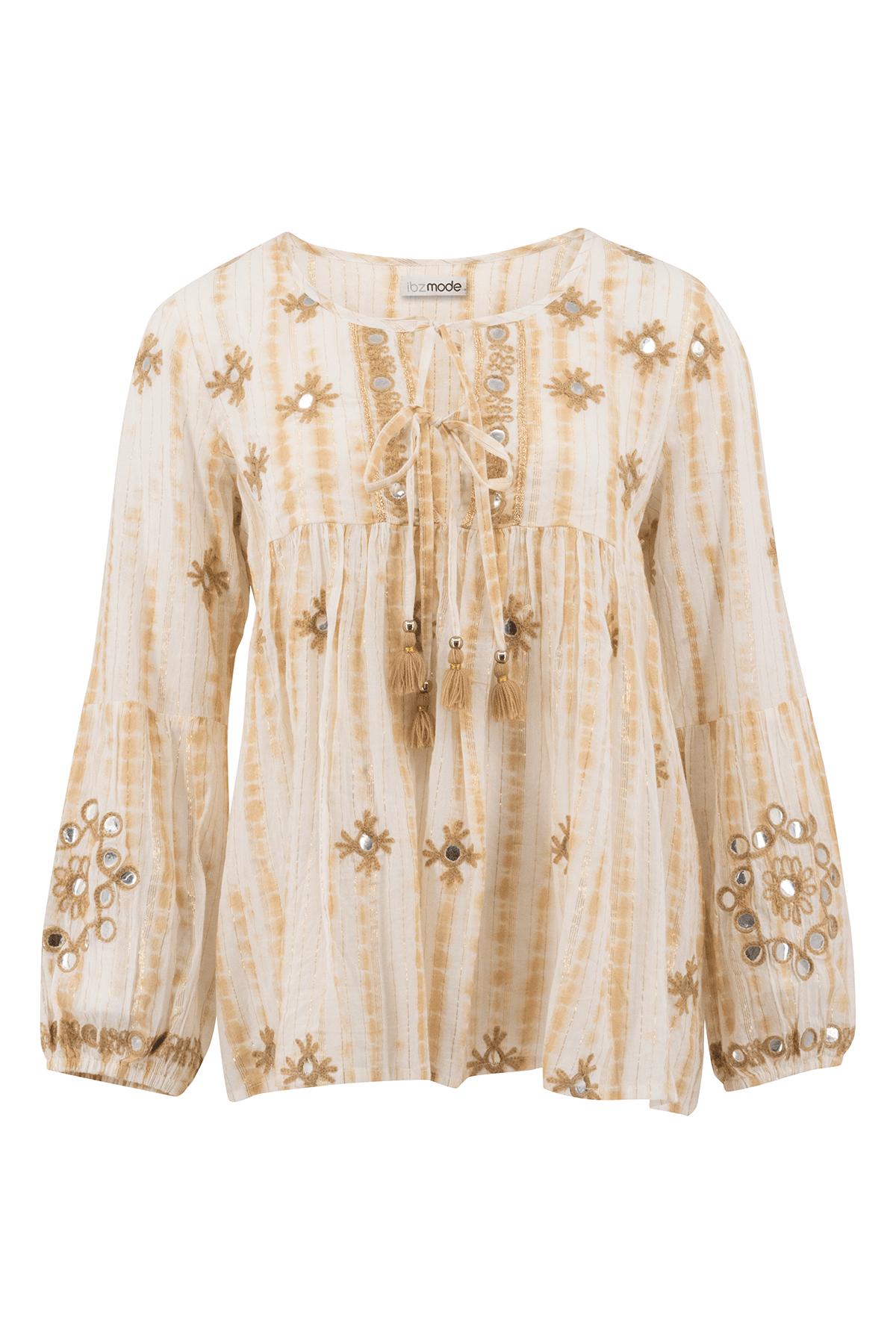 Bohemian blouse in natural van ibzmode, Brands of Ibiza