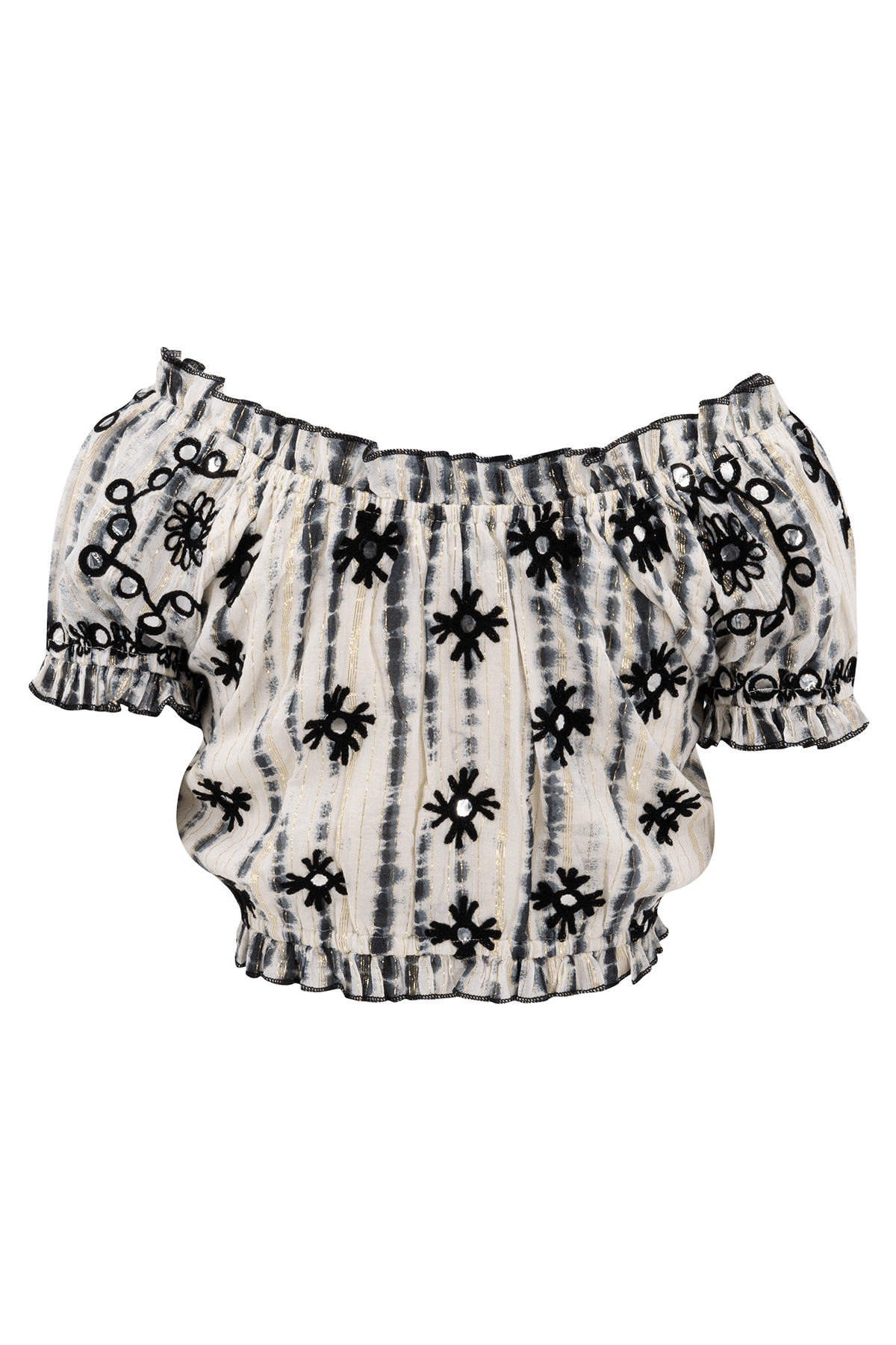 Bohemian top in black van ibzmode, Brands of Ibiza